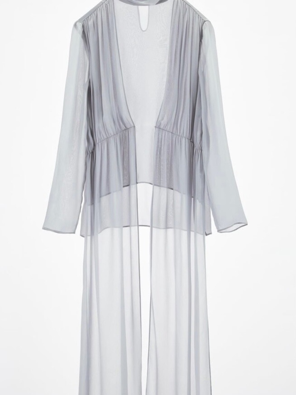 ZARA RUCHED ASYMMETRIC TOP BLOUSE